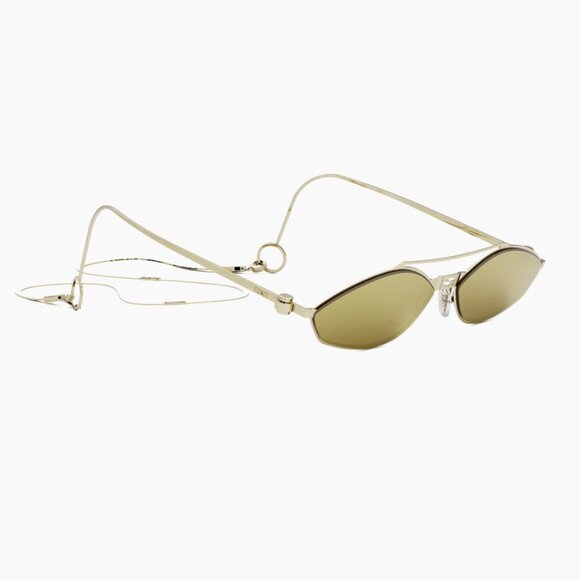 NEW FENDI SUNGLASSES, WOMEN GOLD FENDI SUNGLASSES WITH CHAIN - Picture 8 of 10